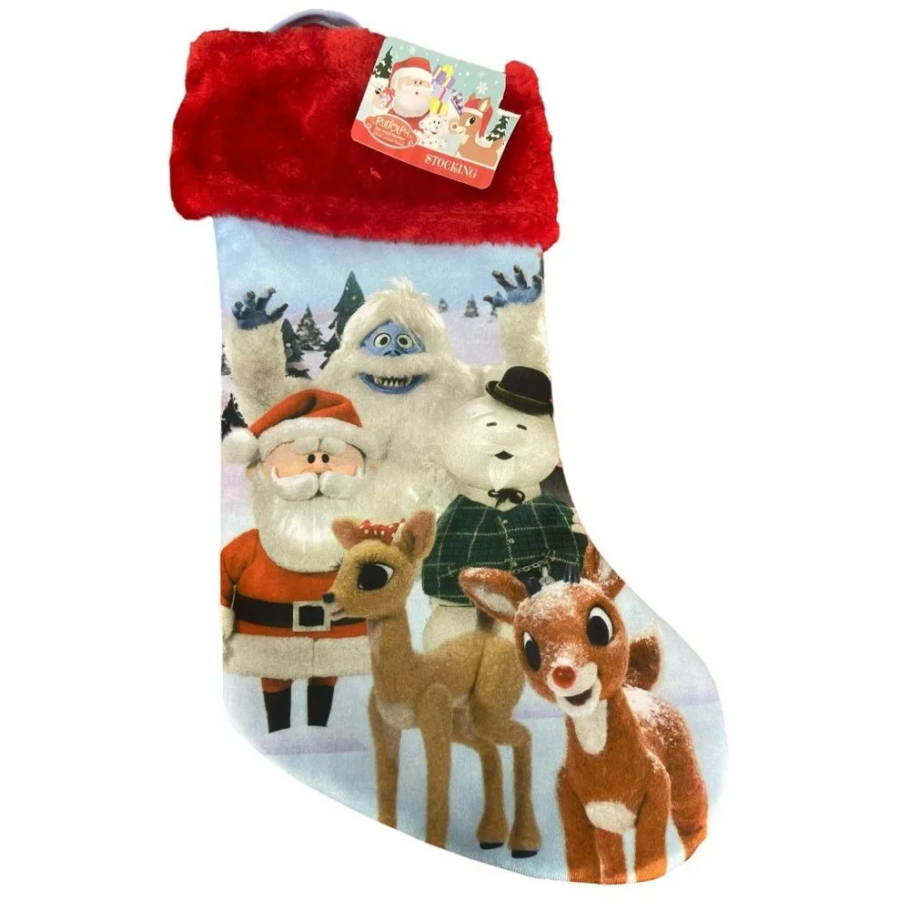Rudolph Christmas Stocking Kids Holiday Gift Bumble‎ Clarice Santa Snowman